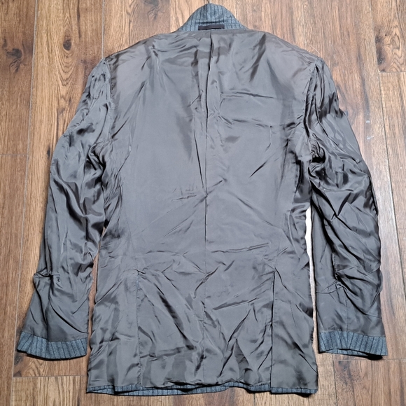 Z Zegna Men's Sport Coat Jacket City Fit Gray Striped Wool 2Btn Size 42R - Picture 2 of 9